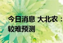 今日消息 大北农：猪价反弹周期的时间长度较难预测