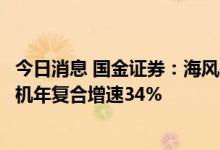今日消息 国金证券：海风需求高景气，预计未来三年国内装机年复合增速34%