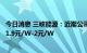 今日消息 三峡能源：近期公司开工项目光伏组件招标价格为1.9元/W-2元/W