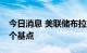 今日消息 美联储布拉德：强烈倾向于加息75个基点