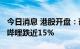 今日消息 港股开盘：药明康德涨超10% 哔哩哔哩跌近15%