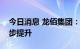 今日消息 龙佰集团：公司国际销量占比将逐步提升