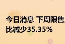 今日消息 下周限售股解禁市值435.23亿元 环比减少35.35%