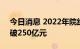 今日消息 2022年院线电影票房 含预售已突破250亿元