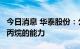 今日消息 华泰股份：公司具备年产8万吨环氧丙烷的能力