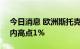 今日消息 欧洲斯托克600指数扩大涨幅至日内高点1%