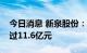 今日消息 新泉股份：拟发行可转债募资不超过11.6亿元