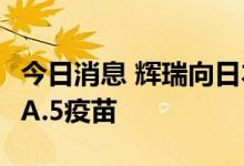 今日消息 辉瑞向日本申请批准奥密克戎毒株BA.5疫苗