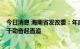 今日消息 海南省发改委：年底4个月以“一天当三天用”的干劲奋起直追