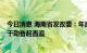 今日消息 海南省发改委：年底4个月以“一天当三天用”的干劲奋起直追