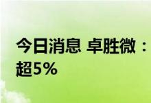 今日消息 卓胜微：诺安基金举牌 持股比例已超5%