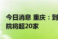 今日消息 重庆：到2025年，全市三级中医医院将超20家
