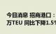 今日消息 招商港口：8月集装箱总计1184.5万TEU 同比下降1.5%