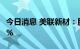 今日消息 美联新材：股东张朝益拟减持不超2%