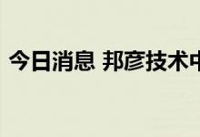 今日消息 邦彦技术中签号出炉，共2.64万个