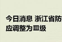 今日消息 浙江省防指今日8时将防台风应急响应调整为Ⅲ级