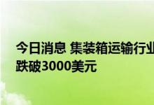 今日消息 集装箱运输行业“旺季不旺” 热门航线即期单价跌破3000美元
