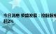 今日消息 荣盛发展：控股股东及其一致行动人拟被动减持不超2%