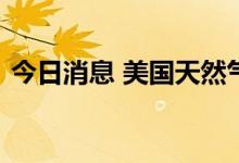 今日消息 美国天然气期货日内跌幅达3.00%