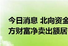 今日消息 北向资金今日净买入16.03亿元 东方财富净卖出额居首