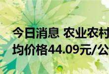 今日消息 农业农村部：9月第3周全国仔猪平均价格44.09元/公斤