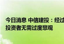 今日消息 中信建投：经过快速调整后市场性价比重新显现，投资者无需过度悲观