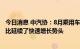 今日消息 中汽协：8月乘用车市场依然保持较好活力 销量同比延续了快速增长势头