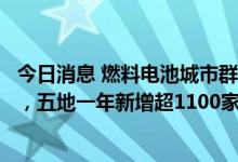 今日消息 燃料电池城市群首个示范年：多个百亿级项目落地，五地一年新增超1100家氢能企业