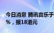 今日消息 腾讯音乐于港交所上市首日涨0.14%，报18港元