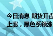 今日消息 期货开盘：国内期货夜盘开盘普遍上涨，黑色系领涨