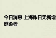 今日消息 上海昨日无新增本土确诊病例、无新增本土无症状感染者