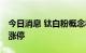 今日消息 钛白粉概念板块异动拉升 钒钛股份涨停