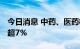 今日消息 中药、医药板块持续走低 片仔癀跌超7%