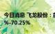 今日消息 飞龙股份：前三季度净利预降63.25%-70.25%