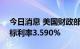 今日消息 美国财政部拍卖119天期票据，得标利率3.590%