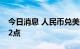 今日消息 人民币兑美元中间价较上日调降122点