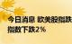 今日消息 欧美股指跌势不止 斯托克欧洲600指数下跌2％