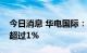 今日消息 华电国际：股东山东发展拟减持不超过1%