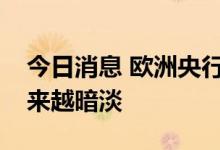 今日消息 欧洲央行行长拉加德：经济前景越来越暗淡
