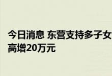 今日消息 东营支持多子女家庭使用住房公积金，贷款额度最高增20万元