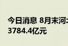 今日消息 8月末河北省人民币各项贷款余额73784.4亿元