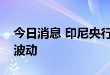 今日消息 印尼央行干预汇市以缓和印尼盾的波动
