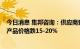 今日消息 集邦咨询：供应商竞价去库存加剧 四季度NAND产品价格跌15-20%