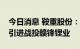 今日消息 鞍重股份：控股子公司拟增资扩股引进战投赣锋锂业