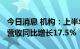 今日消息 机构：上半年全球Top10 PCB企业营收同比增长17.5%