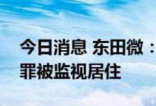 今日消息 东田微：董秘因涉嫌操纵证券市场罪被监视居住