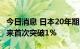 今日消息 日本20年期国债收益率自2015年以来首次突破1%