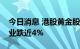 今日消息 港股黄金股延续前日跌势，紫金矿业跌近4%