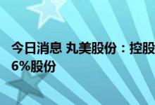 今日消息 丸美股份：控股股东及实际控制人拟合计减持不超6%股份