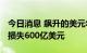 今日消息 飙升的美元将使欧美1200家大公司损失600亿美元